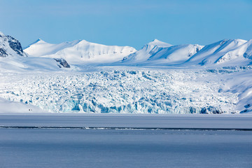 Icy seascapes of Arctic Ocean.