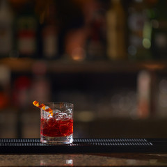 Alcoholic cocktail at the bar