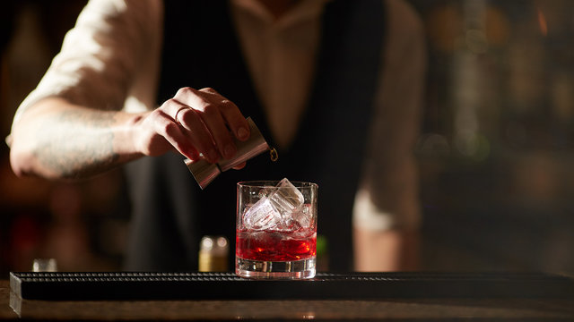 Alcoholic cocktail at the bar