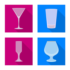 Isolated object of drinks and restaurant sign. Collection of drinks and celebration vector icon for stock.