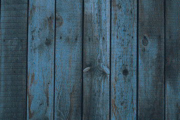 Vintage wooden dark blue horizontal boards. Front view. Background for design.