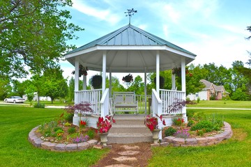 Gazebo with flowers