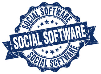 social software stamp. sign. seal