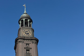Fototapeta na wymiar .Hamburg St. Michaelis church, Germany