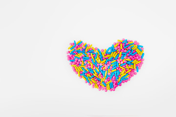 various medication and pills isolated on background