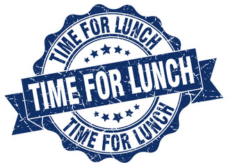 Obraz premium time for lunch stamp. sign. seal