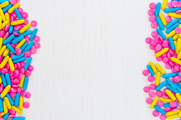 various medication and pills isolated on background