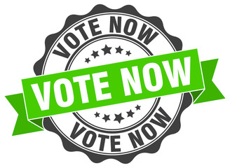 vote now stamp. sign. seal