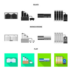 Vector illustration of production and structure sign. Collection of production and technology stock vector illustration.