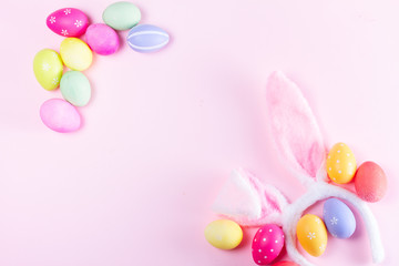 Fototapeta na wymiar Easter scene with rabbit ears