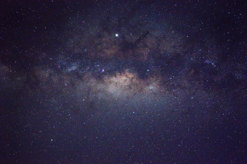 Naklejka na ściany i meble Clearly milky way galaxy rising in Borneo Asia, background of beautiful milky way. Long exposure photograph with grain. Image contain certain grain or noise and soft focus.