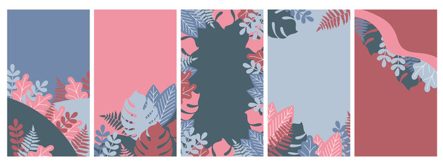 Abstract floral background with copy space for banner, site, cards and social network covers. Vector illustration