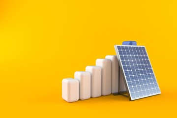 Photovoltaic panel with chart