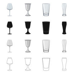 Vector design of form and celebration icon. Collection of form and volume stock vector illustration.