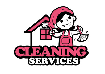 Cleaning Lady Logo Photos Royalty Free Images Graphics Vectors