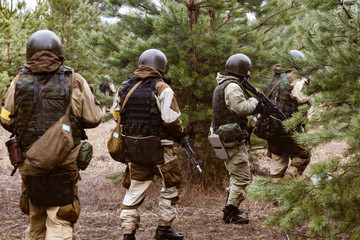 Russian counter-terrorist unit on the battlefield