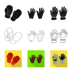 Fototapeta premium Isolated object of silhouette and safety sign. Collection of silhouette and comfort stock vector illustration.