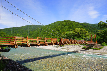 yokoo bridge, Kamikochi, Nagano, Japan