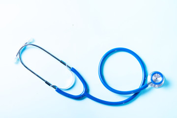 Healthcare concept on blue