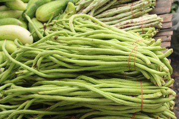 Long bean for cooking at street food