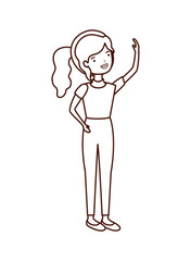 young woman avatar character