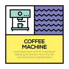 COFFEE MACHINE ICON CONCEPT
