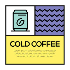 COLD COFFEE ICON CONCEPT