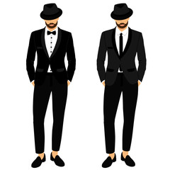 Wedding mens suit and tuxedo. Gentleman. Collection. The groom.