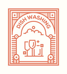 DISH WASHING ICON CONCEPT