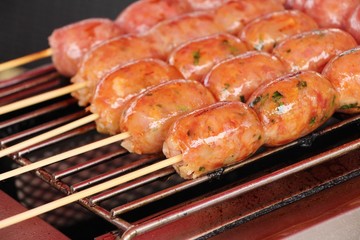 grilled sausage asia delicious at street food