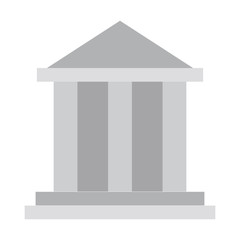 Bank building symbol isolated