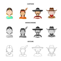 Vector design of imitator and resident logo. Collection of imitator and culture stock symbol for web.