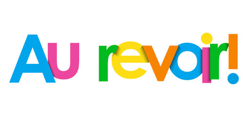 AU REVOIR! bannière typographique
