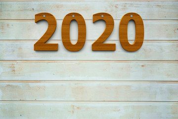 Wooden 2020 background