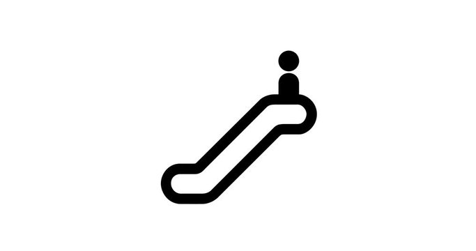 Escalator Animation - Symbol Animation.  Movement Up