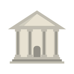 Fototapeta premium Bank building symbol isolated