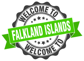 Obraz premium Falkland Islands round ribbon seal