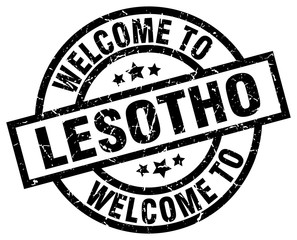 welcome to Lesotho black stamp