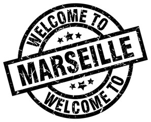 welcome to Marseille black stamp