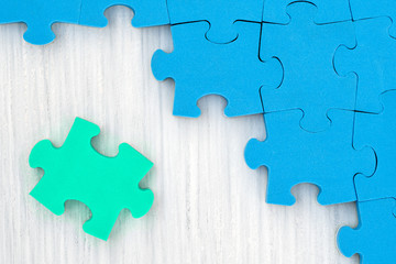 Fototapeta premium Incomplete jigsaw puzzle