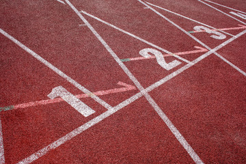 A fragment of an athletics track