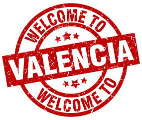 welcome to Valencia red stamp