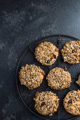 Homemade healthy cookies with seeds and nuts