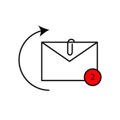 Mail sending icon vector isolated