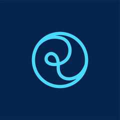 Initial R logo design