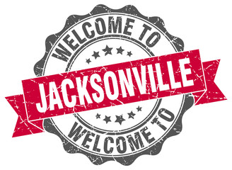 Fototapeta premium Jacksonville round ribbon seal