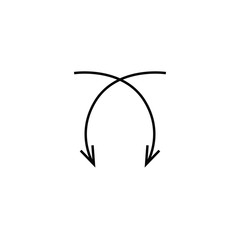 Flexibility arrow. Vector icon