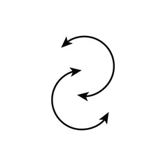 Flexibility arrow. Vector icon
