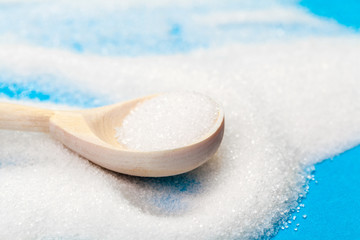 Decorative spoons with white sugar
