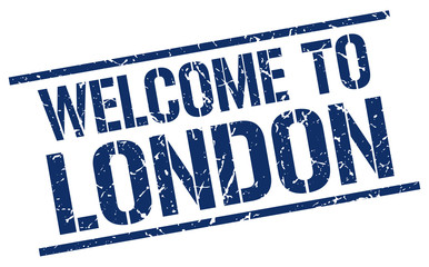 welcome to London stamp